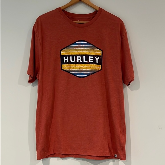 Hurley Other - HURLEY NWOT Men’s Large Short Sleeve Logo Graphic Tee Cotton Rust Orange